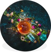 Tisane Cercle mural aluminium ⌀ 120 cm - Tirage photo sur cercle mural / cercle vivant / cercle jardin (décoration murale) XXL / Groot format!