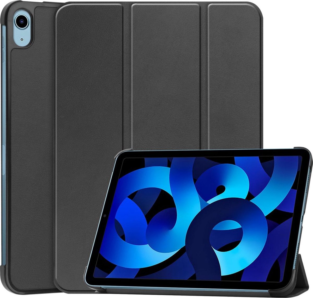 Mobigear Tablethoes geschikt voor Apple iPad 10 (2022) Hoes | Mobigear Tri-Fold Bookcase - Zwart