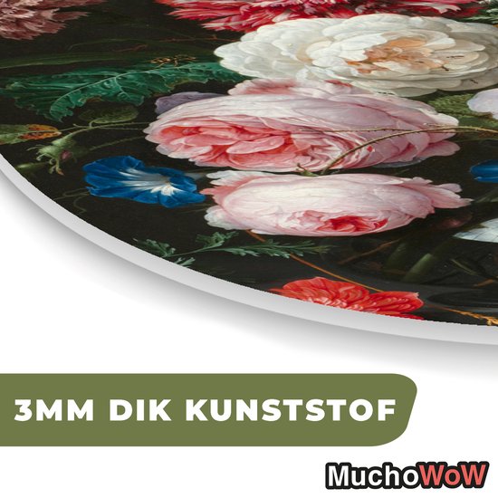 Muurovaal - Kunststof Wanddecoratie - Ovalen Schilderij - Stilleven met  bloemen in een... | bol