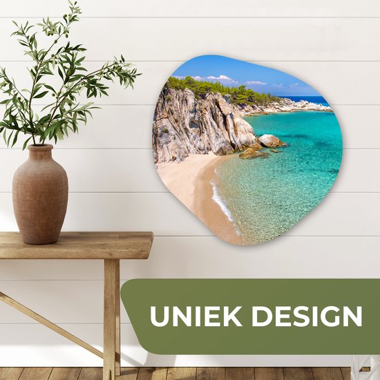 Décoration murale Organique - Décoration Décoration murale Plastique - Peinture Organique - Mer - Plage - Été - 60x60 cm - Forme Miroir Organique sur Plastique