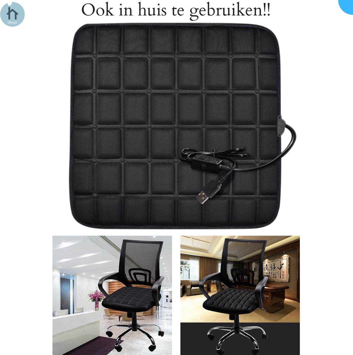 IWMH Bürostuhl ohne Armlehnen, Breiter und Dicker Drehstuhl mit Rollen,Höhenverstellbar Schreibtischstuhl mit Kordsamt, Ergonomischer Stuhl, Lesesessel zum Sitzen im Schneidersitz (Schwarz