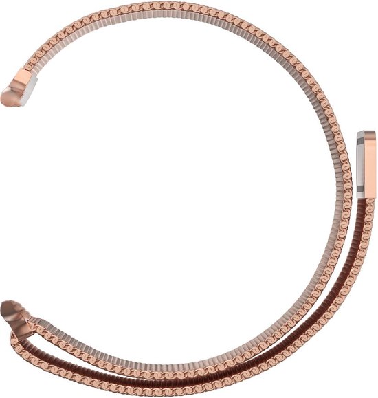 Geschikt voor Apple Watch Bandje Rose Series 1/2/3/4/5/6/SE/7 38/40/41 mm - iWatch Milanees Polsband Luxe Milanese Loop - Roestvrij staal - Magneet Sluiting - LuxeRoyal