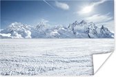 Poster Besneeuwde bergen in Zwitserland - 30x20 cm