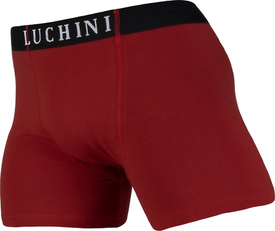 Luchini Clothing ® - LC Classic Maat M - Premium Boxershorts heren - Heren Privacy Boxers met verborgen vak - 2-PACK boxershorts - Stealth boxers - Rood