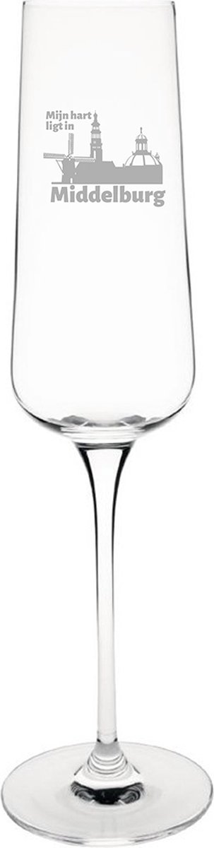 Gegraveerde Champagneglas 27cl Middelburg