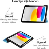 Hoes Geschikt voor iPad 2022 Hoes Luxe Hoesje Case Met Uitsparing Geschikt voor Apple Pencil - Hoesje Geschikt voor iPad 10 Hoes Cover - Lichtblauw .