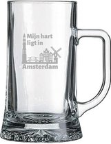 Chope à bière gravée 50 cl Amsterdam