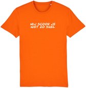 Mij scoor je niet zo snel Rustaagh unisex t-shirt XL - Oranje shirt dames - Oranje shirt heren - Oranje shirt nederlands elftal - EK voetbal 2024 shirt - EK voetbal 2024 kleding - Nederlands elftal voetbal shirt
