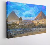 Caïro, Egypte. Abstract digitaal schilderen. - Moderne kunst canvas - 1611990157 - 80*60 Horizontal