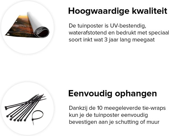 Affiche de jardin du Gards Moutons dans les Montagnes - 100x150 cm - Toile de jardin - Décoration de jardin - Décoration murale extérieure - Tableau de jardin