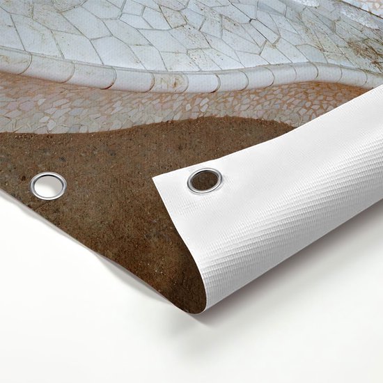 Affiche de jardin du Gards Parc Gell à Barcelona - 150x100 cm - Toile de jardin - Décoration de jardin - Décoration murale extérieure - Peinture de jardin