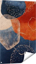 Gards Tuinposter Abstracte Kunst van Cirkels - 60x90 cm - Tuindoek - Tuindecoratie - Wanddecoratie buiten - Tuinschilderij