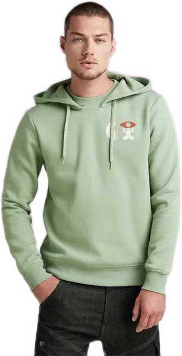 G-star Back Graphic Sweatshirt Met Capuchon Groen M Man