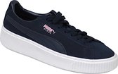 Puma Suede Platform JR 363663-03, Kinderen, Marineblauw, Sportschoenen maat: 38,5 EU