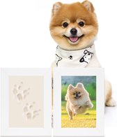 Pora&Co - Honden Fotolijst met Kleiafdruk - Gipsafdruk - Speelgoed voor dieren - Pootafdruk Hond - Puppy Speelgoed - Gipsafdruk huisdie