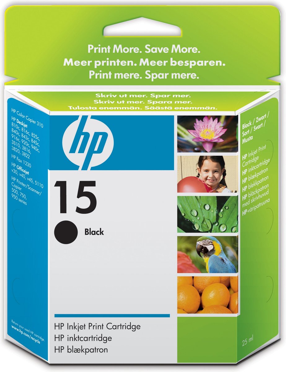 HP 15 - Inktcartridge / Zwart / 25 ml (C6615DE)