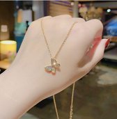 Fashion jewelry|Dames Ketting|Valentijns cadeau| gift|verrassing|Vlinder|Diamant