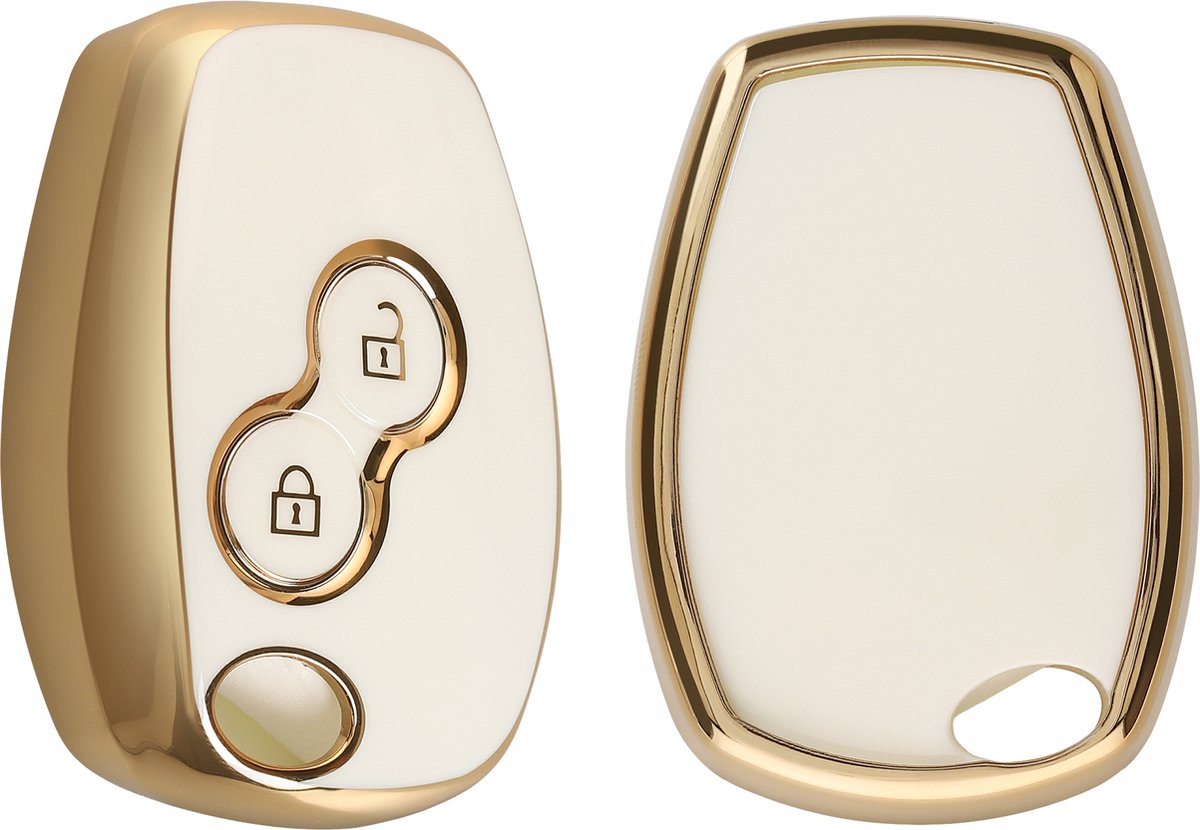 Kwmobile Autosleutel Hoesje Geschikt Voor Volvo 4 Knops Keyless Go Hoes Tpu Behuizing Beschermende Auto Sleutel Case Sleuteletui In Wit Goud 591532333