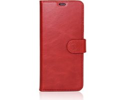 Leren Hoesje Gechikt voor Apple iPhone 5C/5/5S/5SE (Let op: dit is niet geschikt voor SE 2020 en SE 2022) + stuk screen protector- Kleur Rood