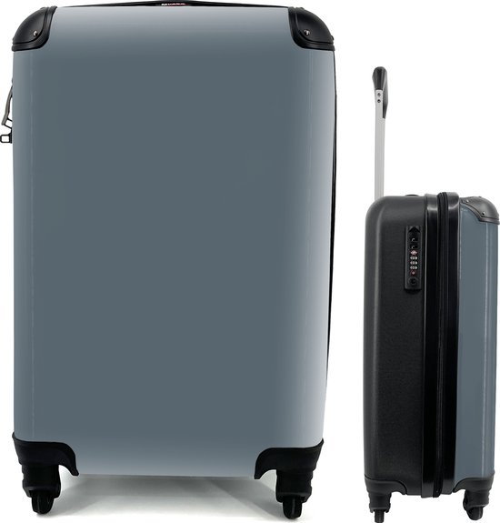 SleevesAndCases - Koffer - Blauw - Effen kleur - Reiskoffer - 35x55 cm - Trolley handbagage - Trolley - Reiskoffer met wielen