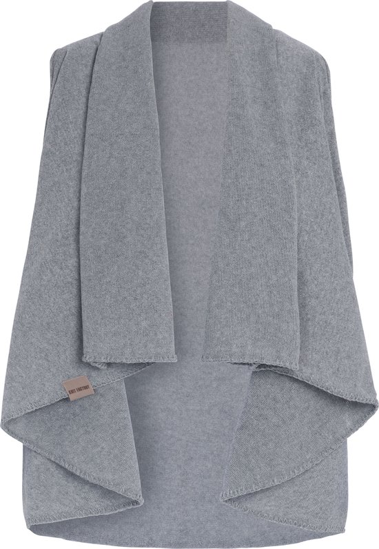 Cardigan Knit Factory Senna Wrap - Étole pour l'été - Fabriqué en 50% coton recyclé - Gris - 44