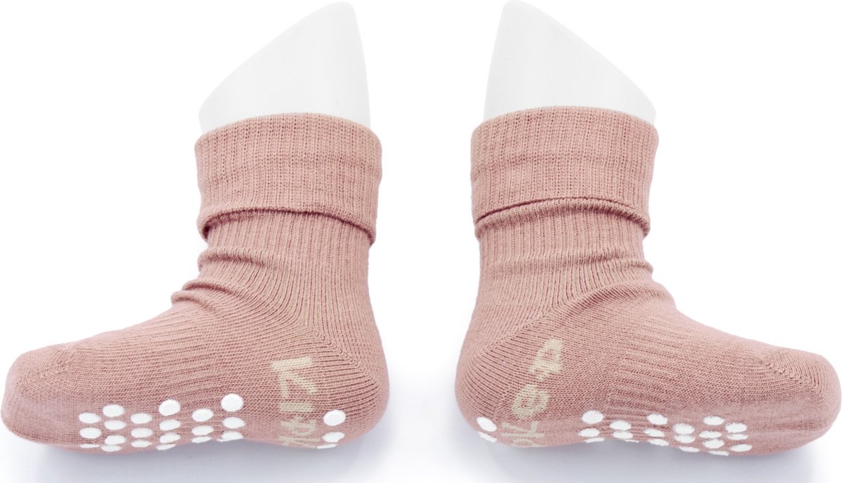 Anti-slip sokken - KipKep Blijf-Sokken antislip - Maat 12-18 maanden,  dreumes - Mauve... | bol.com