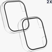 kwmobile 2x cover geschikt voor Xiaomi Redmi Mi Watch Lite 3 / Redmi Watch 3 - Fitnesstracker cover van gehard glas en kunststof frame set transparant