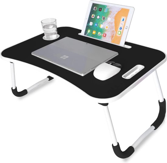 Inklapbare computertafel, bedlade, laptopbedtafel, leesstandaard op bed,  kleine... | bol.com