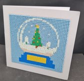 Diamond painiting kaart Sneeuwbol Kerstboom (105)