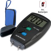 Vestifex® Digitale Vochtmeter Hout - Houtvochtmeter - Inc. Batterij & Memoryfunctie - Ook Voor Bamboe, Katoen, Muren, Papier Etc.