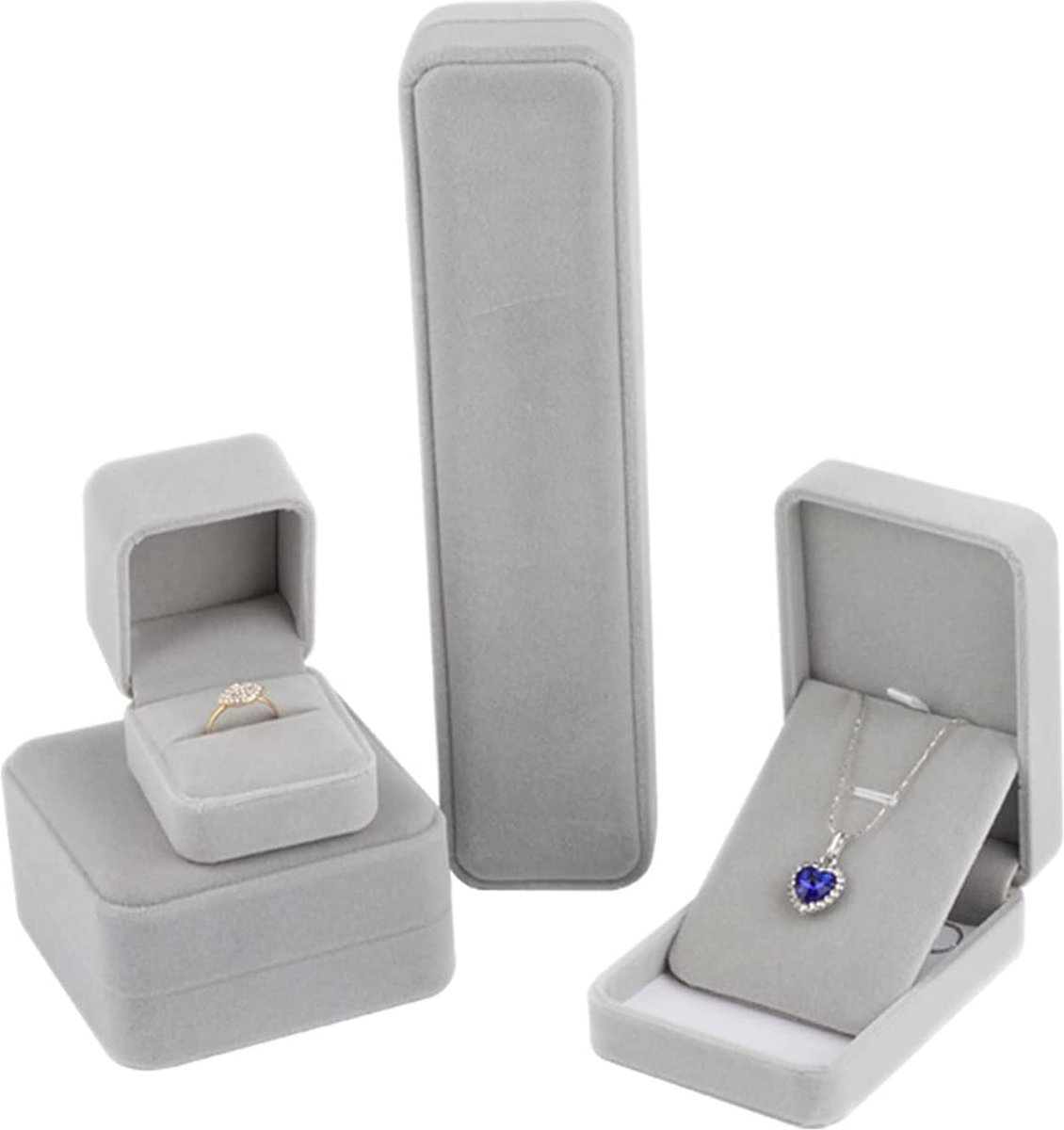 DUGYIRS 12 Stuks Kartonnen Papieren Juwelendoosjes Vierkante Sieraden Geschenkdozen voor Verpakking,Kettingen,Armbanden,Oorbellen (Marmering