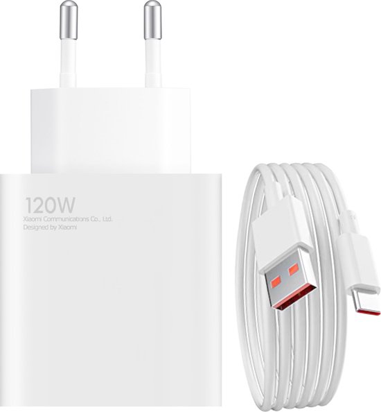 Chargeur de Voyage Xiaomi Chargeur USB 120W - Avec Câble USB-C - Wit | bol