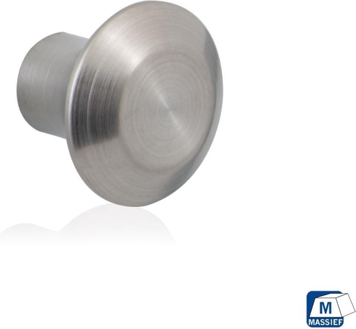 Meubelknop rond 35x28mm RVS