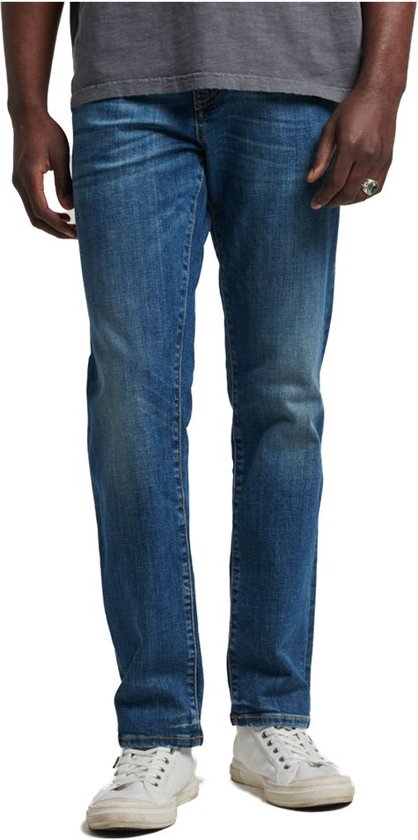 SUPERDRY Vintage Slim Straight Jeans - Heren - Mercer Mid Blue - W30 X L32