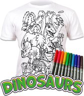 Inkleur T-Shirt - Dinosaurs - 140-146