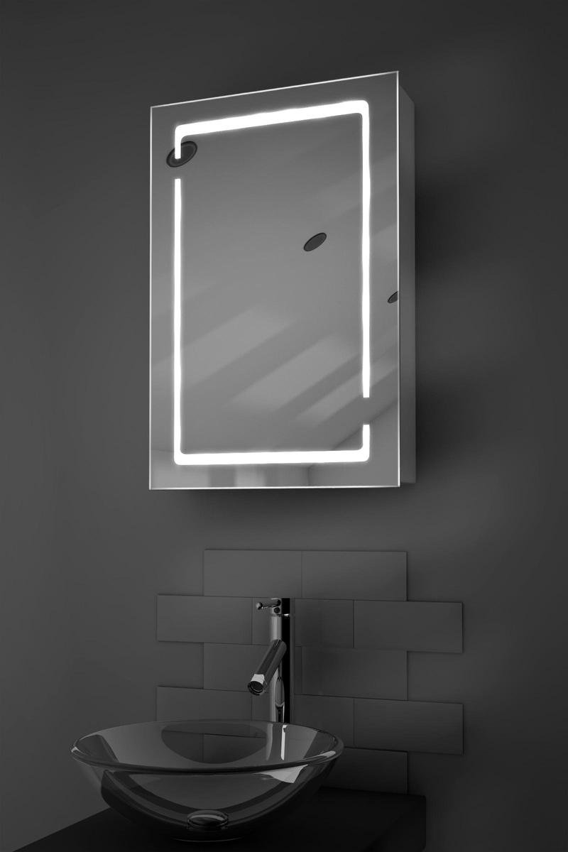 Design badkamer spiegelkast met verlichting en spiegelverwarming 40 cm |  bol.com