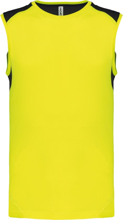 Tweekleurige tanktop sportoverhemd heren 'Proact' Fluorescent Yellow - XXL