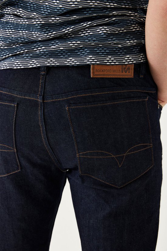Rockford Mills LONGHORN Heren Slim Fit Jeans Blauw - Maat W30 X L30