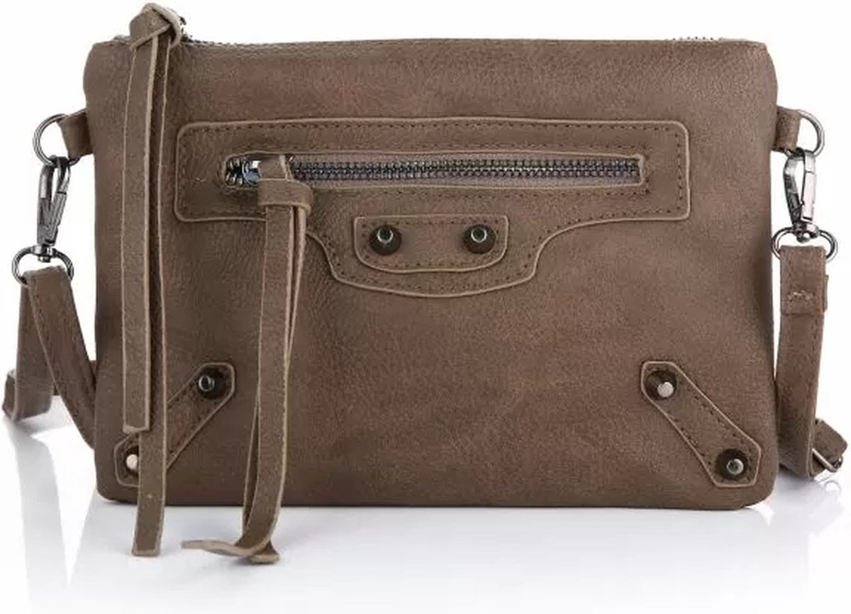 Bijoutheek Tas Studs Khaki