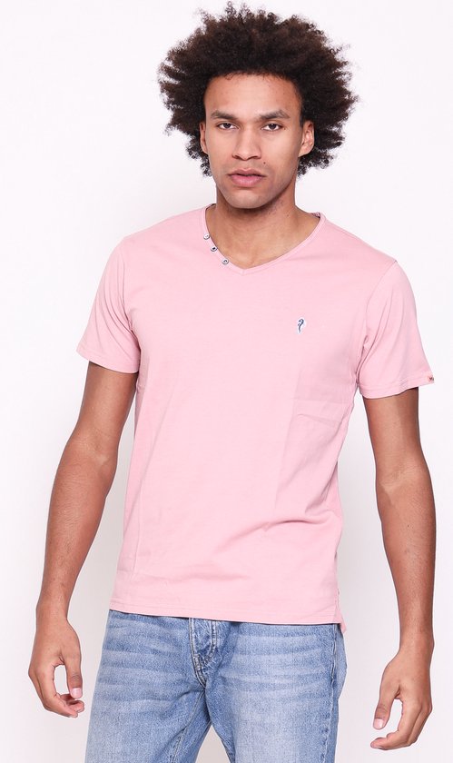 Mezaguz Heren T-Shirt Teeprim pastel pink Lemon Maat L