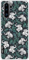 Casetastic Huawei P30 Pro Hoesje - Softcover Hoesje met Design - Laughing Baby Elephants Print