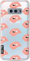 Casetastic Samsung Galaxy S10e Hoesje - Softcover Hoesje met Design - Lips everywhere Print