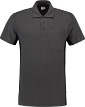 Tricorp Poloshirt Bi-Color - Workwear - 202002 - Donkergrijs-Zwart - maat 7XL