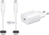 Snellader + 2,0m USB C kabel (3.1). 25W Fast Charger lader. PD oplader adapter geschikt voor o.a. ZTE Blade 20 Pro 5G, Blade X, Grand X4, Nubia X, Nubia Z17, Nubia Z18, Redmagic3, 3s