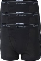 Calvin Klein trunks (3-pack) - heren boxer normale lengte met gulp - zwart -  Maat: S