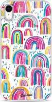 Casetastic Apple iPhone XR Hoesje - Softcover Hoesje met Design - Sweet Candy Rainbows Print