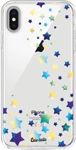 Casetastic Apple iPhone XS Max Hoesje - Softcover Hoesje met Design - Funky Stars Print