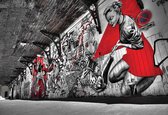 Fotobehang - Vlies Behang - Expressieve Graffiti - Straatkunst - 312 x 219 cm