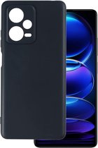 Dun TPU Hoesje Zwart Geschikt voor Xiaomi Redmi Note 12 Pro Plus | Back Cover Matte Zwart | Flexibel | Lichtgewicht | Ultra Dun
