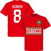 Marokko Ounahi 8 Team T-Shirt - Rood - 3XL